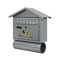 Tepee Supplies Wall Mounted Mail Box with Retrieval Door & Newspaper Compartment; Silver TE725611